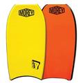 Morey Mach 7 Elite 42 Inch Bodyboard - PE Core TC8 Deck HDPE Slick Single Power Rod Stringer Crescent Tail with Channels