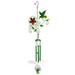 CoTa Global Garden Hummingbird Wind Chime - Handmade Glass & Metal Chime - Bird Wild Life Hanging Decor - Colorful Home Decor Gift Indoor & Outdoor Hanging Decoration For Porch & Patio - 32.7 Inches