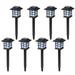 OverPatio 8PCS LED Design Path Light Solar Powered in Black