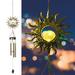 Coolmade 49 Solar Wind Chimes for Outside Sun Crackle Glass Ball Solar Garden Lights Waterproof Sun Wind Chime Outdoor Hanging Decor Memorial Christmas Decorations for Yard Patio Porch