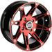 Moose Utilities ATV UTV 14 Red/Black Wheel (ONE) 387RD 14X7 4/110 4+3 Offset