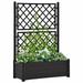 Carevas Garden Planter with Trellis 39.4â€�x16.9â€�x55.9â€� PP Anthracite