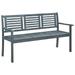 Carevas 3-Seater Patio Bench 59.1 Gray Solid Eucalyptus Wood
