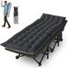 ABORON Folding Camping Cots with 2 Sided Cushion for Adults Folding Cot for Sleeping Guest Bed with Carry Bag
