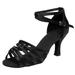 Sandals For Womens Lace Up Latin Dance High Heels Shoes Rhinestone Heeled Ballroom Salsa Tango Party Sequin Dance Shoes Sandals Women Dressy Summer Flat Women Sandals 9.5