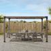 Sunjoy Brandon Outdoor 12 ft. x 10 ft. Steel Frame Pergola for Patio Garden and Backyard Activities