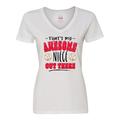 Inktastic That s My Awesome Niece Out There with Baseballs Women s V-Neck T-Shirt