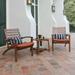 Westlake 3 Piece Outdoor Chat Set with Brick Cushion