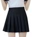 Shiusina Skirts For Women Women s Fashion High Waist Pleated Mini Skirt Slim Waist Casual Tennis Skirt Black