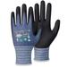 KAYGO Safety Work Gloves 3 Pairs Micro Foam Eco Friendly Glove With Seamless Knit Nylon Black&Navy XL