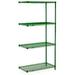 Nexel Poly-Green 4 Tier Wire Shelving Add-On Unit 42 W x 18 D x 54 H