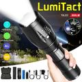 Rechargeable Tactical Flashlight LED High Lumens Super Bright 5000 lm Tac Flash Light High Power Portable Handheld EDC Long Lasting Waterproof for Emergency Camping Gift