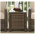 Bradenton Outdoor Wicker Rectangular Side Table Weathered Brown