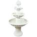 Sunnydaze 3-Tier Outdoor Water Fountain with Fruit Top - White - 52 H