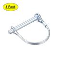 Shaft Locking Pin 6.3mm x 50mm Coupler Pin for Farm Trailers Wagons Lawn Garden in Arch 3Pcs