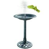 iTopRoad Bird Bath with Solar Fountain Antique Copper Resin Material