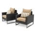 RST Brands Milo Espresso Patio Club Chair - Set of 2