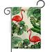 Angeleno Heritage G135589-BO Paradise Flamingos Animals Bird 13 x 18.5 in. Double-Sided Decorative Vertical Garden Flags for House Decoration Banner Yard Gift