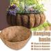 Trayknick 2Pcs Round Balcony Hanging Bonsai Basket Liner Coconut Shell Flower Pot Planter