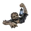 Zombie Holding Lantern - Halloween Decoration Zombies with Led Light Scary Halloween Props Graveyard DÃ©cor Garden Statue Ideal for Patio Lawn Yard Indoor