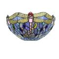 CHLOE Lighting SUNNIVA Dragonfly Tiffany-Style 1 Light Wall Sconce 12 Wide