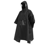 Multifunctional Lightweight Waterproof Hooded Rain Poncho Raincoat for Men Women Outdoor Hiking Cycling Camping Mat Canopy Shelter