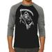 Men s Raglan Baseball Word Art T-shirt - Grim Reaper