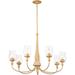 Kichler 52469 Melis 7 Light 36 Wide Chandelier - Warm Maple Wood