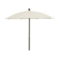 9 Oct Patio Umbrella 6 Rib Push Up Champagne Bronze with Natural Spun Poly Canopy 9HPUCB-Natural