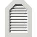 16 W x 34 H Octagonal Top Gable Vent (21 W x 39 H Frame Size): Functional PVC Gable Vent w/ 1 x 4 Flat Trim Frame