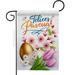 Breeze Decor G153081-BO Felices Pascuas Springtime Easter Double-Sided Decorative Garden Flag Multi Color