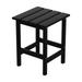 WestinTrends Outdoor Black Side Table All Weather Poly Lumber Adirondack Small Patio Table Square End Table for Pool Balcony Deck Porch Lawn Backyard