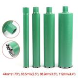 1.73 2.5 3.5 4.4 Wet Diamond Core Drill Bit for Concrete Drilling&Coring 4PCS Combo Wet Diamond Core Drill Bit fit Concrete Hole Saw 1.73 2.5 3.5 4.4 for Concrete Premium Green Set