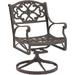 Homestyles Sanibel Cast Aluminum Patio Swivel Dining Chair with Cushion - Bronze