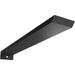 Ekena Millwork 2 1/2 W x 16 D x 1 1/2 H Hidden Floating Steel Heavy Duty Bracket w/ Flange Powder Coated Black