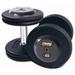 105-125lb. Pro Style Black Cast Iron Round Dumbbell Set With Straight Handle & Rubber Caps (Commercial Gym Quality) by Troy Barbell