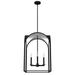 Hunter 18 inch Dukestown Natural Iron and Silver Leaf 4 Light Pendant Ceiling Light Fixture