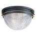 Maxim 10180OIAB 12 in. Portside 1 Light Oil Rubbed Bronze & Antique Brass Outdoor Flush Mount