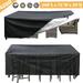 Patio Furniture Covers 420D Waterproof Outdoor Rectangular Furniture Set Covers Patio Table Cover Oxford Fabric Tear-Resistant Windproof Dustproof 106 L x 71 W x 35 H