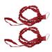 2pcs 37 Red Kayak Paddle Leash Elastic Rowing Boat Paddle Leash Safety Tools Stand Up Paddle Board Kayak Accessories