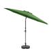 CorLiving 10 Foot Wind Resistant Patio Umbrella Outdoor Parasol with Crank Tilt Round Market Umbrella with Base for Patio Umbrella with Crank Tilt Umbrella Outdoor Umbrella Forest