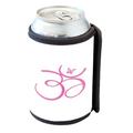 KuzmarK Insulated Drink Can Cooler Hugger - Om Pink Butterfly