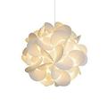 Akari Lanterns Medium Rounds 18 wide Warm White Glow Modern & Unique Ceiling Hanging Light Fixtures / Swag Plug in or Hardwire as Pendant Lamp Shade - Spiral bulb included Easy to install