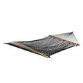 Bliss Hammocks Cotton Rope Hammock W/ Spreader Bar 60-in. Wide 450 lb. Capacity - Black