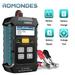 Romondes RD510 Car Battery Tester Charger Maintenance 3-in-1 Car Battery Scanner Repair Tool Automotive Battery Diagnosis Tool 100-2000CCA for 12V Cars Batteries Checking Automatic Battery Charger