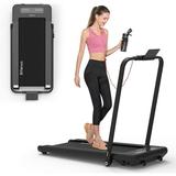 BiFanuo 2 in 1 Folding Treadmill Smart Walking Running Machine Installation-FreeUnder Desk Treadmill for Home/Office Gym Cardio FitnessBlack