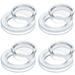 4Pcs Umbrella Hole Ring Patio Table Umbrella Hole Ring and Cap Set with 4 Rings and 4 Stoppers Silicone Transparent for Outdoor Garden Patio Beach Table Yard Umbrella