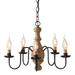 Irvins Country Tinware Lancaster Dining Room Chandelier in Vintage Pearwood 17 inches