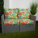 Sorra Home Pensacola Multi Indoor/Outdoor Deep Seating Loveseat Pillow and Cushion Set