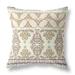 HomeRoots 411115 16 in. Aqua Paisley Indoor & Outdoor Zipper Throw Pillow Off-White & Orange